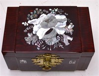 Chinese  Inlay Jewel Box With Key