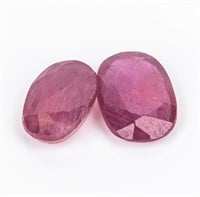 Jewelry Lot of 2 Unmounted Ruby Stones