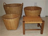 Three Baskets and a Stool