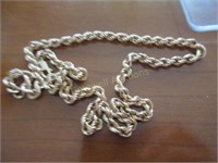 10K gold rope chain - 22" L