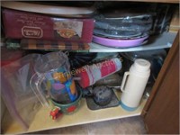Contents of lower cabinets and drawers