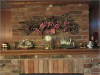 Contents of fireplace mantle