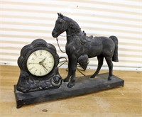 Vintage Horse & Clock by United Metal Goods