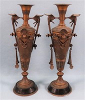C. 1880 Egyptian Revival Mantle Garnitures