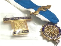 DAR Pin & Engraved Ribbon Badge
