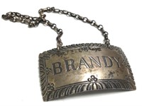 Vintage Stieff Williamsburg Sterling Brandy Tag