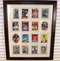 Framed baseball cards