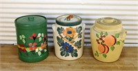 Antique hand painted cookie jars
