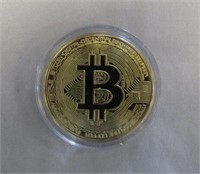 24K Gold Plate Commemorative Bitcoin
