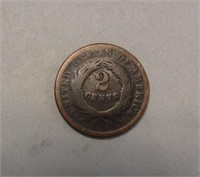 1864 2 Cent Coin-  First Use of "In God We Trust"