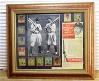 Vintage inspired framed baseball cards