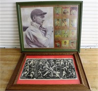 Vintage inspired framed baseball cards and more