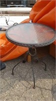 Small glass top patio table