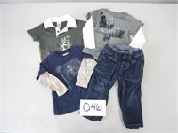 3 Baby Shirts + Jeans - Size 12-18 Months