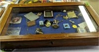 Tabletop Showcase With Contents. Miniature