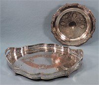 (2) Silver Plated Trays