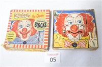 Bozo the Clown Changable Blocks - Vintage