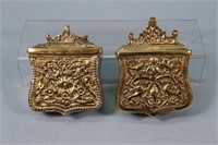 (2) Ottoman Palaska Cartridge Cases, Powder Boxes