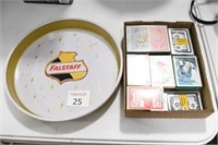 Falstaff Beer Tray & Playing cards