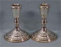 Pr. Lunt Weighted Sterling Candlesticks
