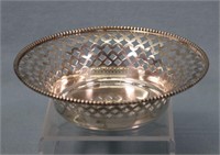 Reticulated Sterling Silver Candy Bowl, 1.8 TO
