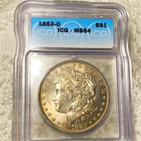 1883-O Morgan Silver Dollar ICG - MS64
