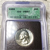 1959 Washington Silver Quarter ICG - PR67