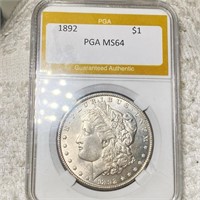 1892 Morgan Silver Dollar PGA - MS64