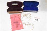 (2) Pairs of GF Glasses w/ Cases from Lincoln, IL