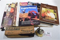 Kraft Cheese Box, Vintage Farm Magazines &