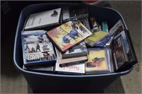 Tote of DVDs & CDs