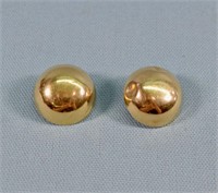 Pr. 14K Gold Clip Earrings, 10g