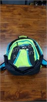 Teal and neon green hi-vIs ES zippered backpack