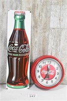 Coca Cola Tin Sign & Clock