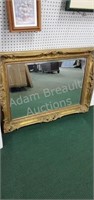 Large ornate framed wall mirror, 32.5 * 44
