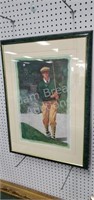 Glen Green frame matted golfer print, #1, 22 x 30