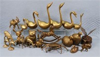 Group of Brass Animal Tchotchkes