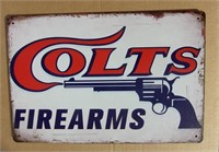 Colts Firearm Tin Sign 8 inch X 12 inch
