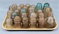 (25) Assorted Glass Insulators