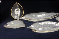 GOLD TRIM LEAF APPETIZER SET