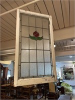 Large antique stained glass window