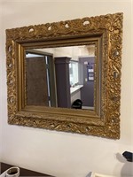 Fancy gold gilded antique mirror