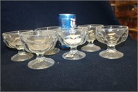 LOT OF SIX CRYSTAL SHERBERT BOWL