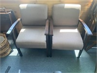 Pair of Upholstered Arm Chairs