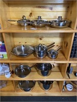 Large Set of Stainless Steel Cookware