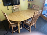Kitchen Table & 4 Arm Chairs, Table is 72"L