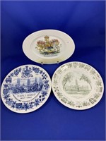 3 Canada Commemorative Plates