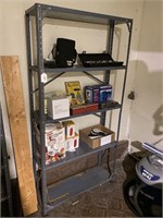 2 Metal Shelves, 2 Boards (No Contents)