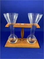 2 Quarter Yard Beer Glasses with Stand