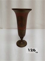 Brass Antique Peacock Vase